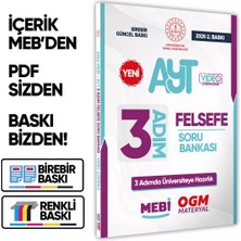 Karakutu Yayınları 2026 AYT MEBİ-OGM 3 ADIM Felsefe Soru Bankası RENKLİ A4 Boyut Video Çözümlü BASKI ÜCRETİ