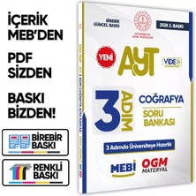 Kara Kutu Yayın Karakutu Yayınları 2026 AYT MEBİ-OGM 3 ADIM Coğrafya Soru Bankası RENKLİ A4 Boyut Video Çözümlü BASKI ÜCRETİ