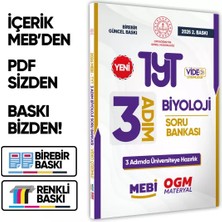 Karakutu Yayınları 2026 TYT MEBİ-OGM 3 ADIM Biyoloji Soru Bankası RENKLİ A4 Boyut Video Çözümlü BASKI ÜCRETİ