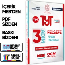 2025 Tyt Mebi-Ogm 3 Adım Felsefe Soru Bankası Renkli A4 Boyut Video Çözümlü (Karakutu Katkılarıyla)