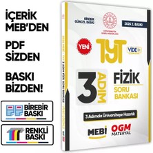 2025 Tyt Mebi-Ogm 3 Adım Fizik Soru Bankası Renkli A4 Boyut Video Çözümlü (Karakutu Katkılarıyla)