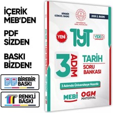 Karakutu Yayınları 2026 TYT MEBİ-OGM 3 ADIM Tarih Soru Bankası RENKLİ A4 Boyut Video Çözüm BASKI ÜCRETİ