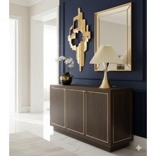 Decodelight Gold Dekoratif Desenli Konik Metal Ayaklı Kristal Taşlı Açık Krem Pileli Şapkalı Mini Abajur Masa Lambası