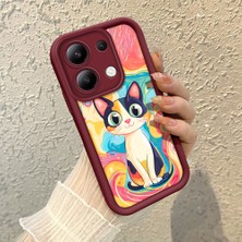 HONTINGA Xiaomi Redmi Note 13 ile Uyumlu Kılıfı Düşüme Önleyici Basitlik Anti Düşme Kamera Korumali Yağlı Boya Bordo Desen Yumuşak Silikon Telefon Kılıfı Kadın ve Erkek Için Uygundur K2-7119