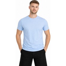 Axxel Erkek Bebek Mavisi Kısa Kollu T-SHIRT-D405