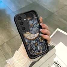 HONTINGA Samsung Galaxy S24 Plus ile Uyumlu Kılıfı Düşüme Önleyici Basitlik Anti Düşme Kamera Korumali Vintage Siyah Desen Yumuşak Silikon Telefon Kılıfı Kadın ve Erkek Için Uygundur K2-0239