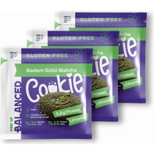 Kind Of Balanced Glütensiz Badem Sütlü Matcha Proteinli Cookie 60 gr x 3 Adet