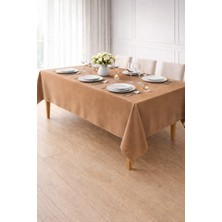 PerdeYap Kadife Dokulu Kakao Renk Masa Örtüsü 36-Kakao Rengi