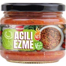 Mezzet Geleneksel Acılı Ezme 300 g - %60 Domates Oranlı Koruyucusuz Vegan Meze