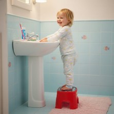 Ar Armese Çocuk Taburesi ,oyun Taburesi Güvenli Basamak, Dayanıklı ve Ergonomik Tasarım (Kırmızı)