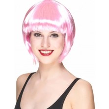 Kyops Soft Pembe Renk Parti Peruğu Küt Saç - Lisinya