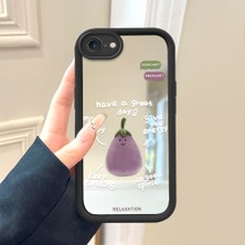 HONTINGA iPhone 8 ile Uyumlu Aynalı Kılıfı Düşüme Önleyici Basitlik Anti Düşme Kamera Korumali Meyve Deseni Desen Yumuşak Silikon Telefon Kılıfı Kadın ve Erkek Için Uygundur K2-9052