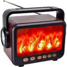 Rigour FP-337-S Şömine Görünümlü  Uyumlu Fm Radyo & Bluetooth Hoparlör