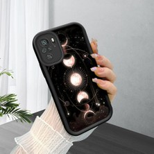 HONTINGA Xiaomi Redmi Note 10S ile Uyumlu Kılıfı Düşüme Önleyici Basitlik Anti Düşme Kamera Korumali Gökyüzü Siyah Desen Yumuşak Silikon Telefon Kılıfı Kadın ve Erkek Için Uygundur K2-0240