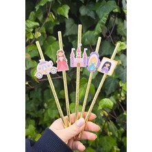 Pekshop Prenses Pipet Süsleri 10LU Prenses Konsept Lüks Pipet Paketi