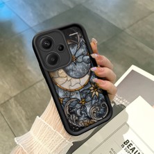 HONTINGA Xiaomi Redmi Note 13 Pro Plus ile Uyumlu Kılıfı Düşüme Önleyici Basitlik Anti Düşme Kamera Korumali Vintage Siyah Desen Yumuşak Silikon Telefon Kılıfı Kadın ve Erkek Için Uygundur K2-0239