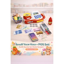 Yıldırım Oyuncak Oyuncak Sesli Işıklı Aksesuarlı Terazili Yazar Kasa + Pos Makinesi 2’li Evcilik Seti