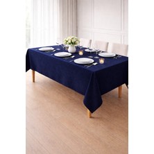PerdeYap Kadife Dokulu Masa Örtüsü (Koyu Lacivert) – Günlük Kullanıma Uygun, Bakımı Kolay