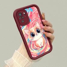 HONTINGA Xiaomi Redmi Note 10 ile Uyumlu Kılıfı Düşüme Önleyici Basitlik Anti Düşme Kamera Korumali Yağlı Boya Bordo Desen Yumuşak Silikon Telefon Kılıfı Kadın ve Erkek Için Uygundur K2-7119