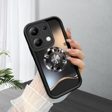 HONTINGA Xiaomi Redmi Note 13 4g ile Uyumlu Kılıfı Düşüme Önleyici Basitlik Anti Düşme Kamera Korumali Totem Siyah Desen Yumuşak Silikon Telefon Kılıfı Kadın ve Erkek Için Uygundur K2-0243