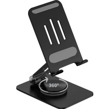 Hype Store Minesk Çok Yönlü 360° Dönebilen Metal Gövdeli Telefon Standı Ayarlanabilir ve Katlanabilir Masa Üstü