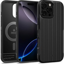 Hype Store Spigen Caseology iPhone 16 Pro ile Uyumlu Magsafe Kılıf Dual Grip Mag Hava Kanalı Teknolojisi Askeri