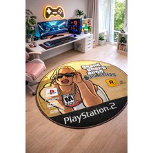 Emiroğlu Gta San Andreas Temalı Yıkanabilir Hali ,özel Süngerli Yüzey- Kaymaz Dot Taban