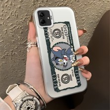 HONTINGA Samsung Galaxy A03 ile Uyumlu Kılıfı Silikon Kenar Sert Arka Düşüme Önleyici Basitlik Anti Düşme Kamera Korumali Kedi ve Fare Desen Telefon Kılıfı Kadın ve Erkek Için Uygundur K1-0572