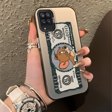 HONTINGA Samsung Galaxy A12 ile Uyumlu Kılıfı Silikon Kenar Sert Arka Düşüme Önleyici Basitlik Anti Düşme Kamera Korumali Kedi ve Fare Desen Telefon Kılıfı Kadın ve Erkek Için Uygundur K1-0572