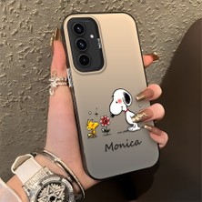 HONTINGA Samsung Galaxy A54 ile Uyumlu Kılıfı Silikon Kenar Sert Arka Düşüme Önleyici Basitlik Anti Düşme Kamera Korumali Monica Desen Telefon Kılıfı Kadın ve Erkek Için Uygundur K1-0574