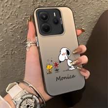 HONTINGA Xiaomi Redmi Note 14 ile Uyumlu Kılıfı Silikon Kenar Sert Arka Düşüme Önleyici Basitlik Anti Düşme Kamera Korumali Monica Desen Telefon Kılıfı Kadın ve Erkek Için Uygundur K1-0574