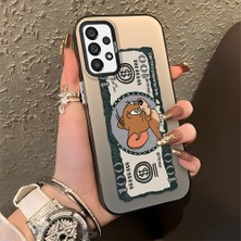 HONTINGA Samsung Galaxy A73 ile Uyumlu Kılıfı Silikon Kenar Sert Arka Düşüme Önleyici Basitlik Anti Düşme Kamera Korumali Kedi ve Fare Desen Telefon Kılıfı Kadın ve Erkek Için Uygundur K1-0572