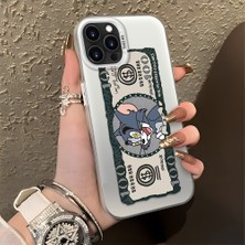 HONTINGA iPhone 15 Pro ile Uyumlu Kılıfı Silikon Kenar Sert Arka Düşüme Önleyici Basitlik Anti Düşme Kamera Korumali Kedi ve Fare Desen Telefon Kılıfı Kadın ve Erkek Için Uygundur K1-0572