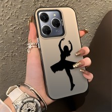 HONTINGA Tecno Spark 20 Pro ile Uyumlu Kılıfı Silikon Kenar Sert Arka Düşüme Önleyici Basitlik Anti Düşme Kamera Korumali Bale Desen Telefon Kılıfı Kadın ve Erkek Için Uygundur K1-0573