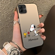 HONTINGA Samsung Galaxy A04E ile Uyumlu Kılıfı Silikon Kenar Sert Arka Düşüme Önleyici Basitlik Anti Düşme Kamera Korumali Monica Desen Telefon Kılıfı Kadın ve Erkek Için Uygundur K1-0574