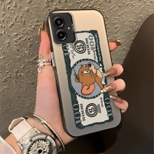 HONTINGA Samsung Galaxy A06 ile Uyumlu Kılıfı Silikon Kenar Sert Arka Düşüme Önleyici Basitlik Anti Düşme Kamera Korumali Kedi ve Fare Desen Telefon Kılıfı Kadın ve Erkek Için Uygundur K1-0572