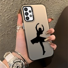 HONTINGA Samsung Galaxy A73 ile Uyumlu Kılıfı Silikon Kenar Sert Arka Düşüme Önleyici Basitlik Anti Düşme Kamera Korumali Bale Desen Telefon Kılıfı Kadın ve Erkek Için Uygundur K1-0573