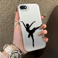 HONTINGA iPhone Se 2022 ile Uyumlu Kılıfı Silikon Kenar Sert Arka Düşüme Önleyici Basitlik Anti Düşme Kamera Korumali Bale Desen Telefon Kılıfı Kadın ve Erkek Için Uygundur K1-0573