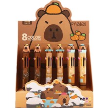 Miniso Pişirme Serisi Mimi Bara Figürlü 8 Renk Tükenmez Kalem