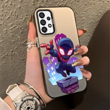 HONTINGA Samsung Galaxy A73 ile Uyumlu Kılıfı Silikon Kenar Sert Arka Düşüme Önleyici Basitlik Anti Düşme Kamera Korumali Spider Man Desen Telefon Kılıfı Kadın ve Erkek Için Uygundur K1-0576