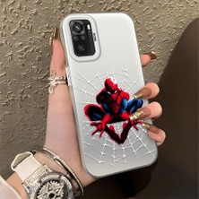 HONTINGA Xiaomi Redmi Note 10 4g ile Uyumlu Kılıfı Silikon Kenar Sert Arka Düşüme Önleyici Basitlik Anti Düşme Kamera Korumali Spider Man Desen Telefon Kılıfı Kadın ve Erkek Için Uygundur K1-0576