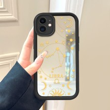 HONTINGA iPhone 12 ile Uyumlu Aynalı Kılıfı Düşüme Önleyici Basitlik Anti Düşme Kamera Korumali Burç Deseni Desen Yumuşak Silikon Telefon Kılıfı Kadın ve Erkek Için Uygundur K2-9048