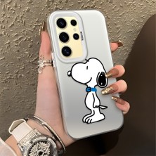 HONTINGA Samsung Galaxy S24 Ultra ile Uyumlu Kılıfı Silikon Kenar Sert Arka Düşüme Önleyici Basitlik Anti Düşme Kamera Korumali Monica Desen Telefon Kılıfı Kadın ve Erkek Için Uygundur K1-0574