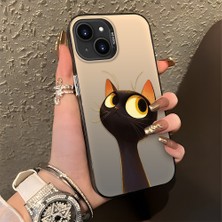 HONTINGA iPhone 14 Plus ile Uyumlu Kılıfı Silikon Kenar Sert Arka Düşüme Önleyici Basitlik Anti Düşme Kamera Korumali Sevimli Kedi Desen Telefon Kılıfı Kadın ve Erkek Için Uygundur K1-0575