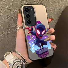 HONTINGA Samsung Galaxy S23 ile Uyumlu Kılıfı Silikon Kenar Sert Arka Düşüme Önleyici Basitlik Anti Düşme Kamera Korumali Spider Man Desen Telefon Kılıfı Kadın ve Erkek Için Uygundur K1-0576