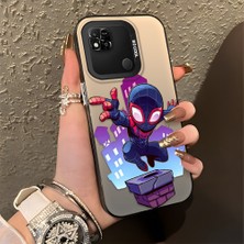 HONTINGA Xiaomi Redmi 9c ile Uyumlu Kılıfı Silikon Kenar Sert Arka Düşüme Önleyici Basitlik Anti Düşme Kamera Korumali Spider Man Desen Telefon Kılıfı Kadın ve Erkek Için Uygundur K1-0576