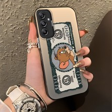 HONTINGA Samsung Galaxy M34 ile Uyumlu Kılıfı Silikon Kenar Sert Arka Düşüme Önleyici Basitlik Anti Düşme Kamera Korumali Kedi ve Fare Desen Telefon Kılıfı Kadın ve Erkek Için Uygundur K1-0572