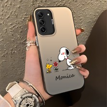 HONTINGA Samsung Galaxy S21 Fe ile Uyumlu Kılıfı Silikon Kenar Sert Arka Düşüme Önleyici Basitlik Anti Düşme Kamera Korumali Monica Desen Telefon Kılıfı Kadın ve Erkek Için Uygundur K1-0574