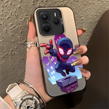 HONTINGA Xiaomi Redmi Note 14 ile Uyumlu Kılıfı Silikon Kenar Sert Arka Düşüme Önleyici Basitlik Anti Düşme Kamera Korumali Spider Man Desen Telefon Kılıfı Kadın ve Erkek Için Uygundur K1-0576