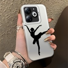 HONTINGA Infinix Smart 8 ile Uyumlu Kılıfı Silikon Kenar Sert Arka Düşüme Önleyici Basitlik Anti Düşme Kamera Korumali Bale Desen Telefon Kılıfı Kadın ve Erkek Için Uygundur K1-0573